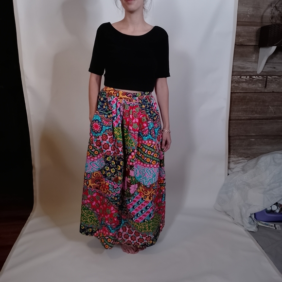 Colorful Floral Maxi Skirt